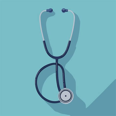 Premium Vector Modern Stethoscope Symbol In Flat Style Isolated