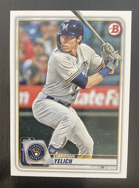 Bowman Paper Base Christian Yelich Milwaukee Brewers Mint