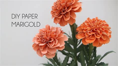 DIY Paper Marigold (How to make paper flower, crafts) - YouTube