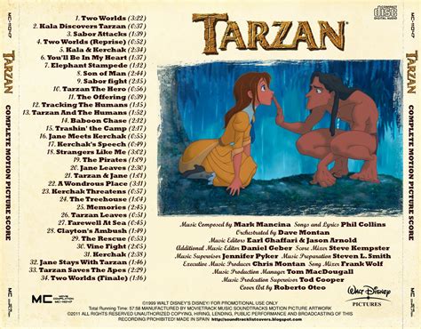 Soundtrack List Covers: Tarzan Complete (Mark Mancina)