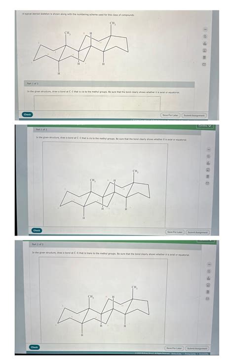 Solved A Typical Steroid Skeleton Is Shown Along With The Chegg