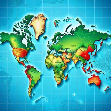 Une Carte Du Monde Avec Le Nom Du Monde Dessus Image Premium Générée