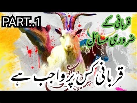 Qurbani Ke Zaruri Massile Qurbani Kis Par Wajib Hai Jahangir Ismaeel