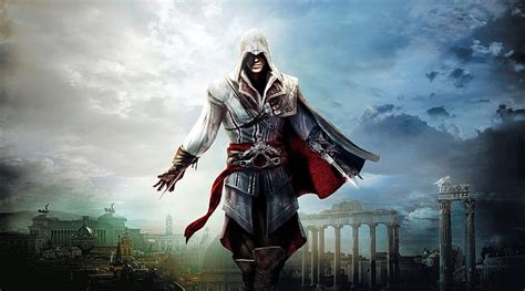 HD wallpaper: assassins creed the ezio collection 4k, sky, one person ...