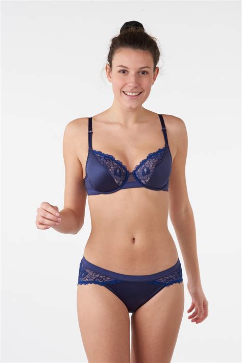 Soutien Gorge Avec Armatures Bleu Esprit Soie Shade Maison Lejaby