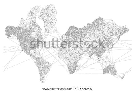 World Map Outline Vector Illustration On Stock Vector (Royalty Free ...