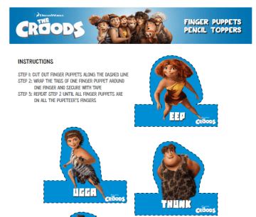 Free Printables From The DreamWorks Movie The Croods Dreamworks