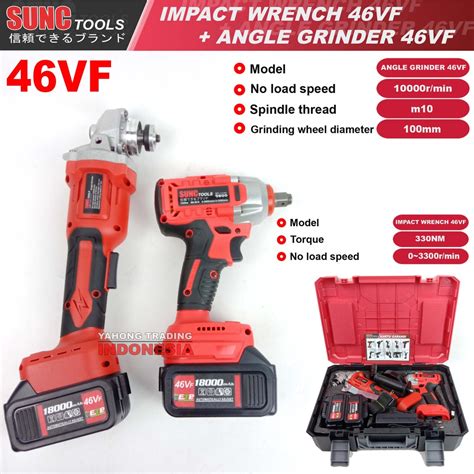 Jual Mesin Impact Wrench Baterai Gerinda Baterai Angle Grinder Vf