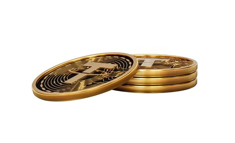 stack  golden cryptocurrency tether usdt coins stack
