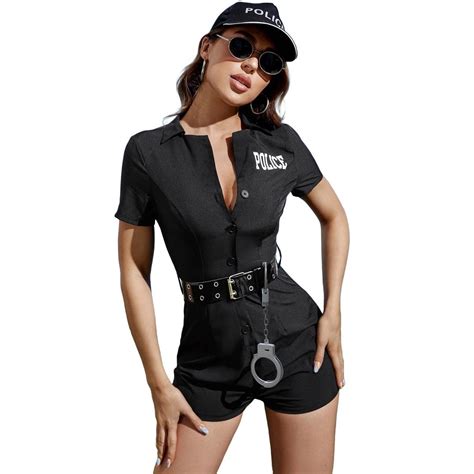 S Xl Sexy Policial Feminino Uniforme Cop Costume Policial Uniforme Er Tico Rpg Lingerie Er Tica