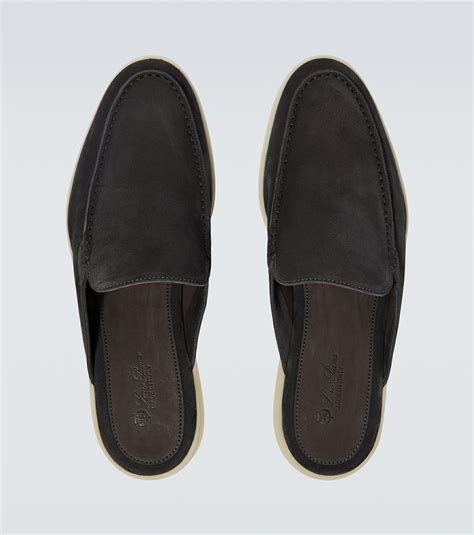 Loro Piana Babouche Charms Walk Suede Slippers Loro Piana