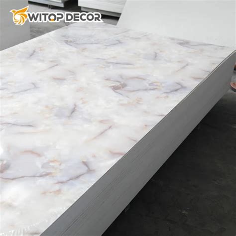 Mm Interior Pvc Marble Sheet Panel Anti Corrosive Pvc Film