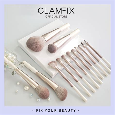 Jual GLAMFIX 13pcs 5pcs 1pcs Pearlescent Makeup Brushes Clear Brush