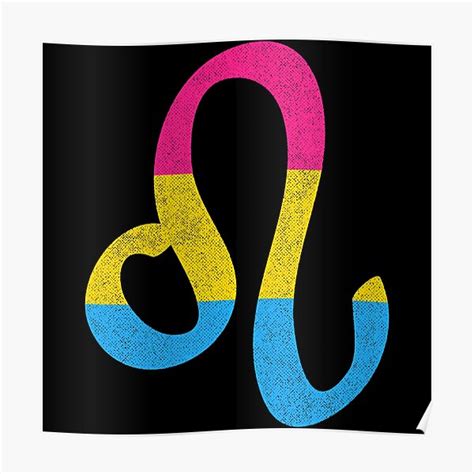 Pansexual Leo Pride Flag Zodiac Sign Poster By Valador Redbubble