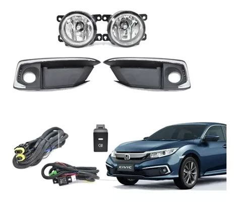 Kit Faros Niebla Honda Civic 2019 2020 2021 Biseles Y Switch Envío gratis