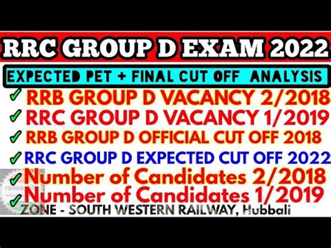 Rrc Group D Expected Cut Off For Pet Final Merit Dv Me Zone