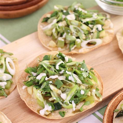 Green Veggie Tostadas The Mostly Vegan