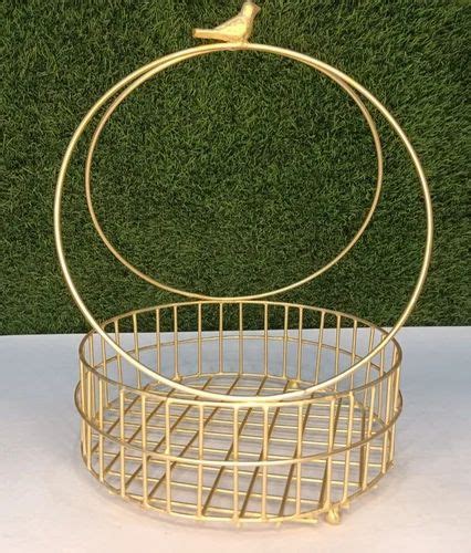 Golden Round Iron Hamper Basket At Rs 1500 Piece In Moradabad ID