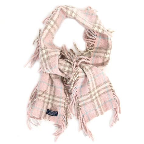 Burberry Pink Check Wool Scarf Labellov Buy And Sell Authentic Luxury