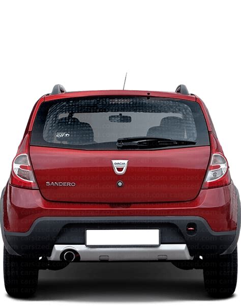 Dacia Sandero 2007 2012 Dimensions Rear View