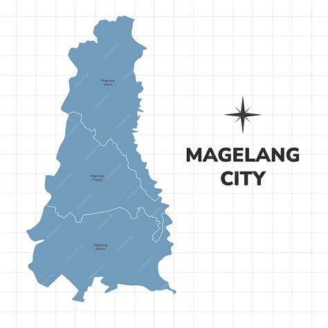 Premium Vector | Magelang city map illustration Map of cities in Indonesia