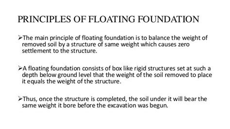 Floating foundation ppt - caqweap