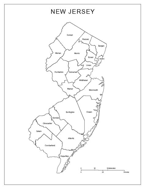 New Jersey Labeled Map