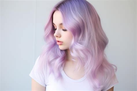 Premium Photo | A girl with purple hair and purple hair has a purple ...