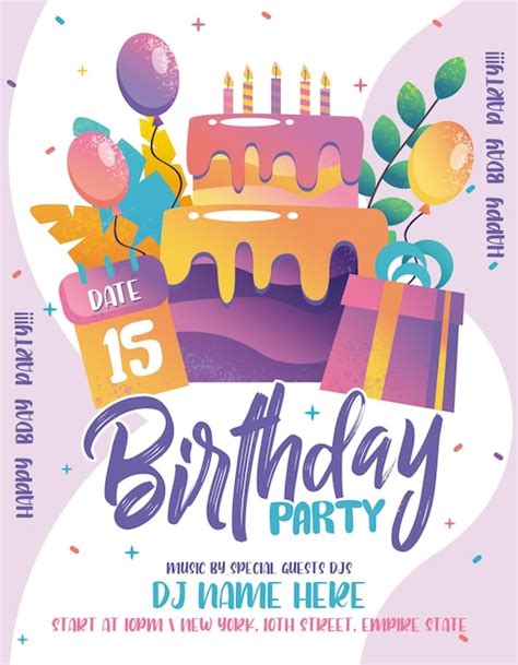 Premium PSD | BIRTHDAY FLYER PSD TEMPLATE