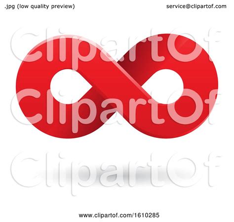 Clipart of a Red Infinity Symbol - Royalty Free Vector Illustration by ...