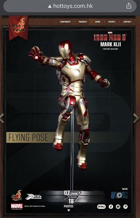 Hot Toys Mark 42 Mark XLII Power Pose PPS001 Hobbies Toys Toys Games On Carousell