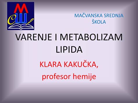 Varenje I Metabolizam Lipida Ppt