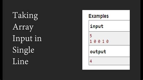 How To Take Array Input In A Single Line In Python Coder45 YouTube