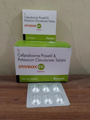 Stivdox Cv Cefpodoxime Proxetil Potassium Clavulanate Tablets 325 Mg At Rs 2400 Box In Yamuna Nagar