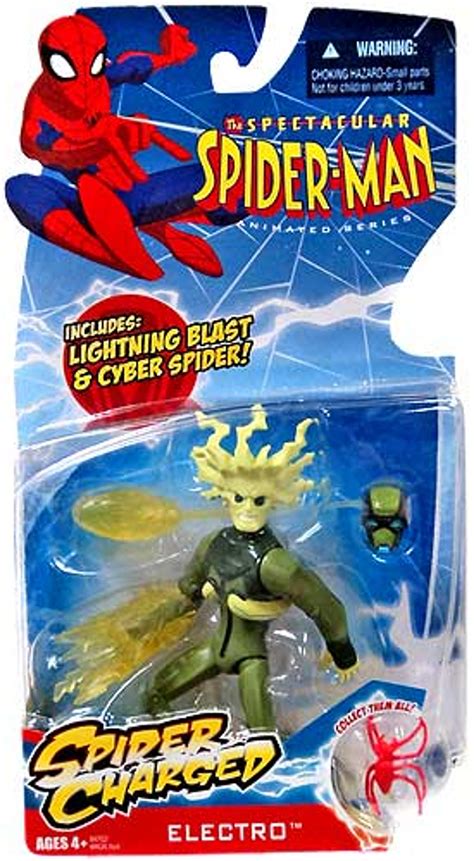 The Spectacular Spider Man Animated Series Electro Action Figure Spider