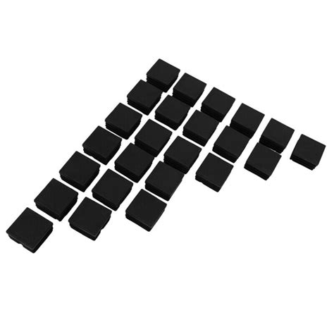 Pcs Mm X Mm Plastic Ribbed Square End Caps Tube Insert Black