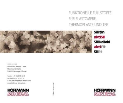 Einleger Funktionelle F Llstoffe F R Elastomere Hoffmann Mineral