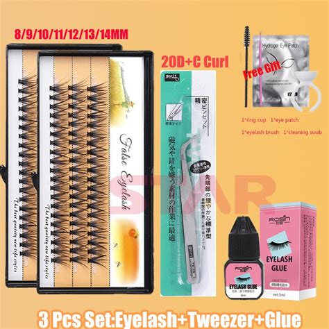 D D Hot Melt Hair Grafting False Eyelashes C Curl Cluster Lash Natural Diy Extension Eyelash