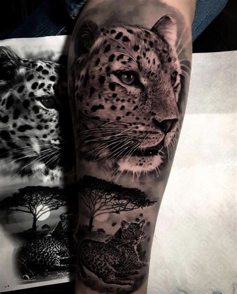 Realistic Leopard Tattoo