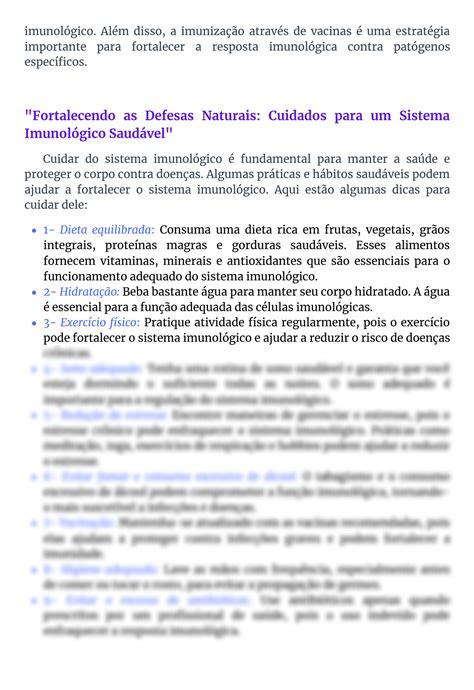 SOLUTION Fortalecendo As Defesas Naturais Cuidados Para Um Sistema