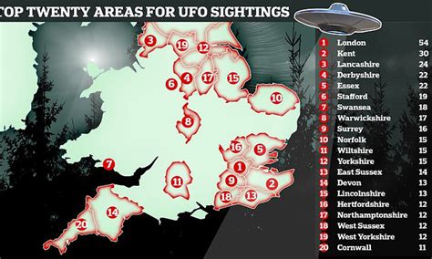 Britain S UFO Hotspots Revealed Official RAF Documents Show Locations