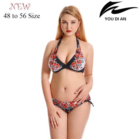 Aliexpress Buy 2018 New Women Sexy Plus Size Bikini Swimwear Large Size Swimsuit Russian