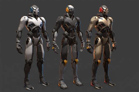 Sci Fi Robot Character With Pbr Materials D Robots Unity Asset Store