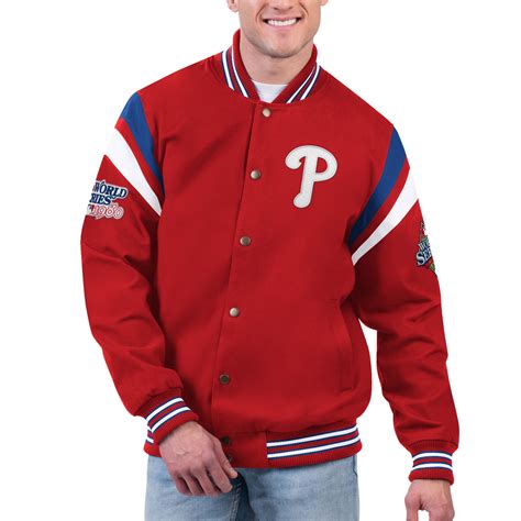 Men S G III Sports By Carl Banks Red Philadelphia Phillies Quick Full