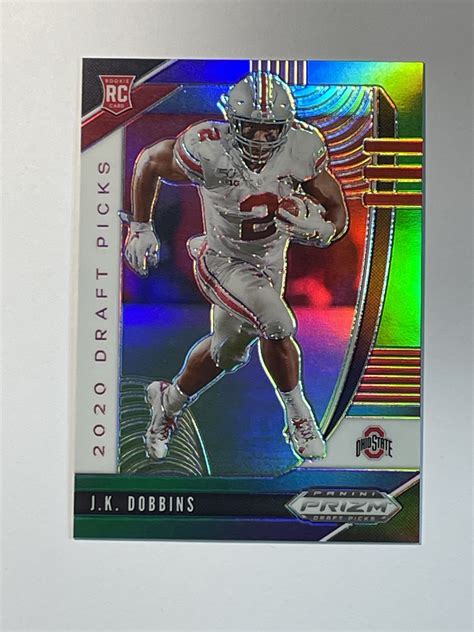 2020 Panini Prizm Draft Picks J K Dobbins 114 Purple Green DPK SN199