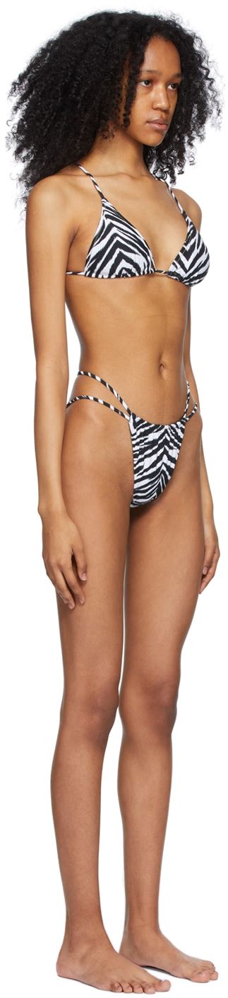 Buy REINA OLGA Black White Maja Bikini Zebra At 22 Off Editorialist