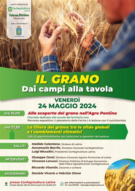 IL GRANO DAI CAMPI ALLA TAVOLA IL CONVEGNO DI CONFAGRICOLTURA E DEL