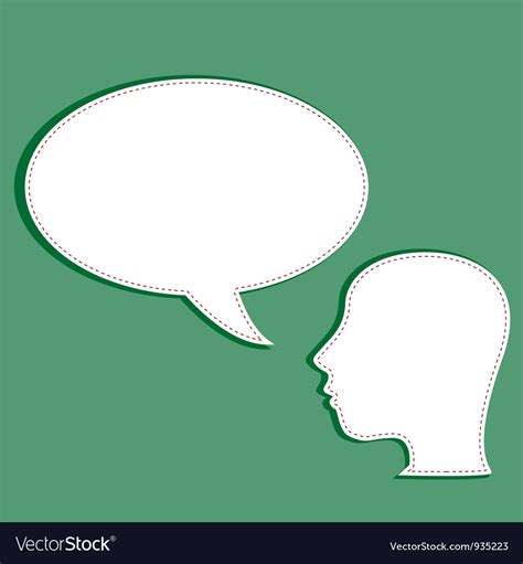 Man With A Empty Speech Bubble Over His Head Vector Image