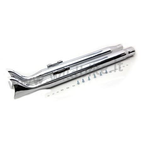 Exhausts Muffler Slip On Fishtail Chrome Harley Davidson Flh Flt