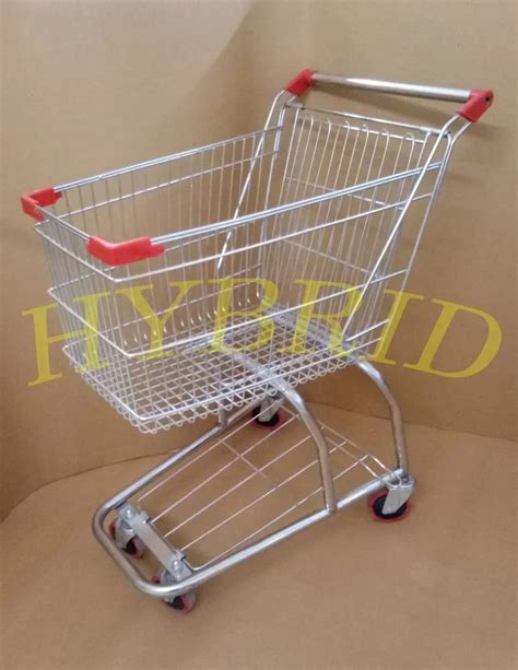 Red Four Wheel Steel Supermarket Trolley Load Capacity Kg At